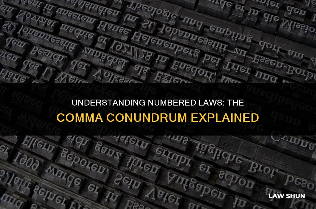 do numbered laws have a comma