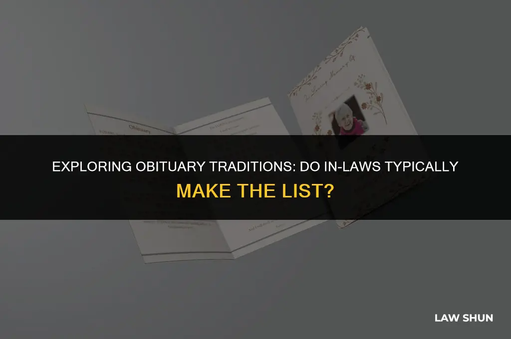 do obituaries usually list in-laws