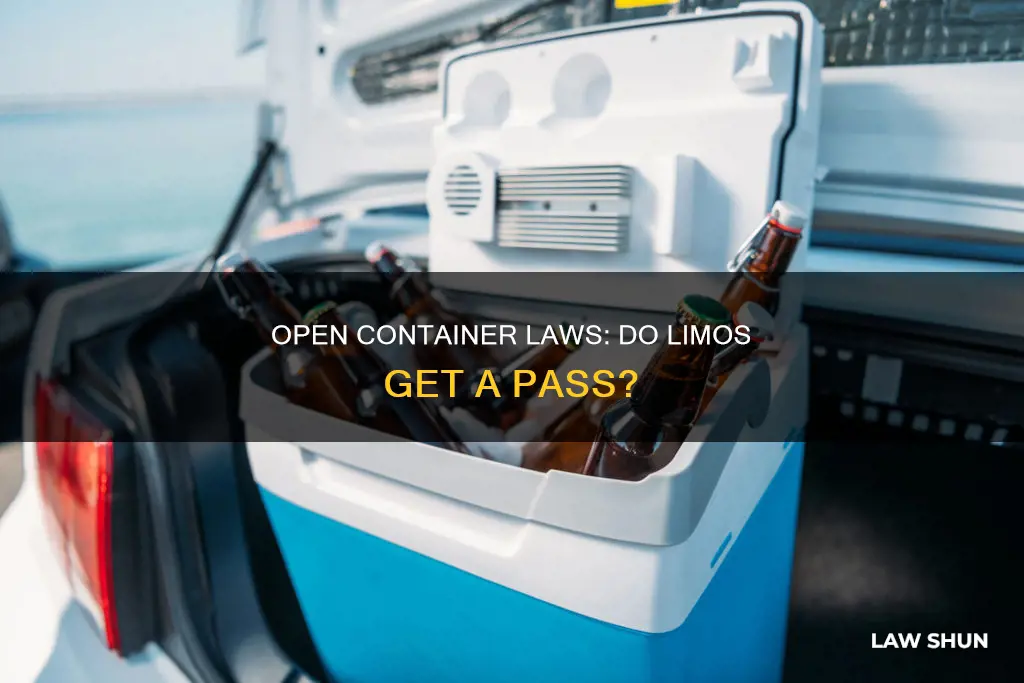 do open container laws apply to limos