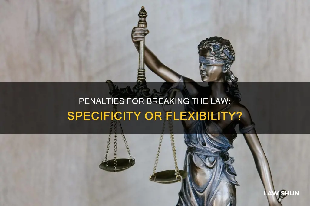 do penalties for breaking law need to be specific