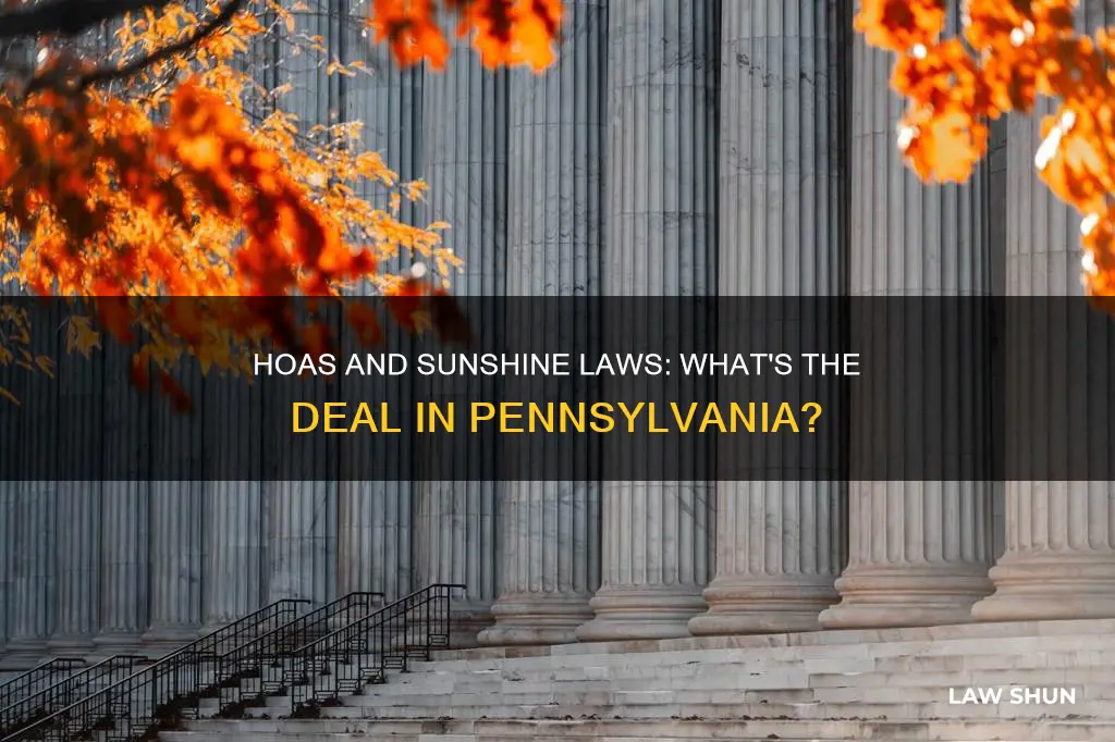 do pennsylvania sunshine laws apply to hoas