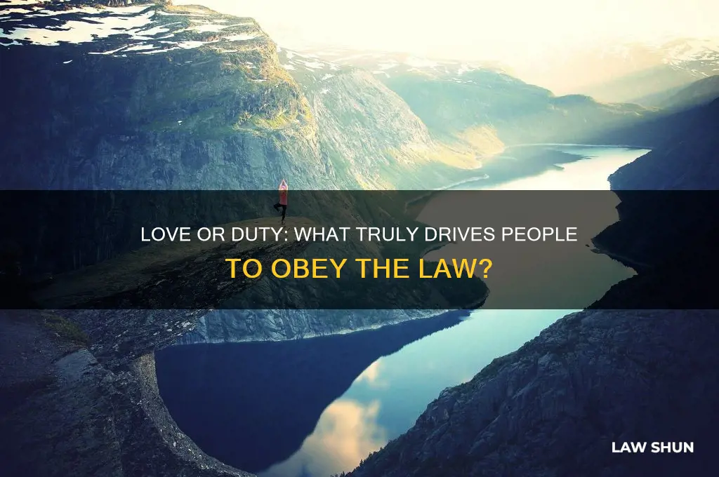 do people obey law out of love or obedience