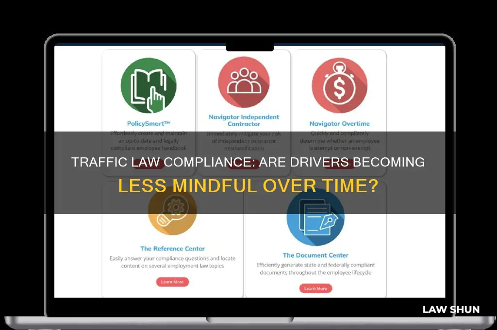 do people pay less mind to traffic law over time