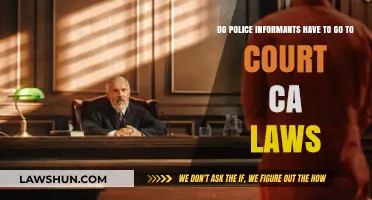 California Laws: Do Police Informants Face Courtroom Testimony?