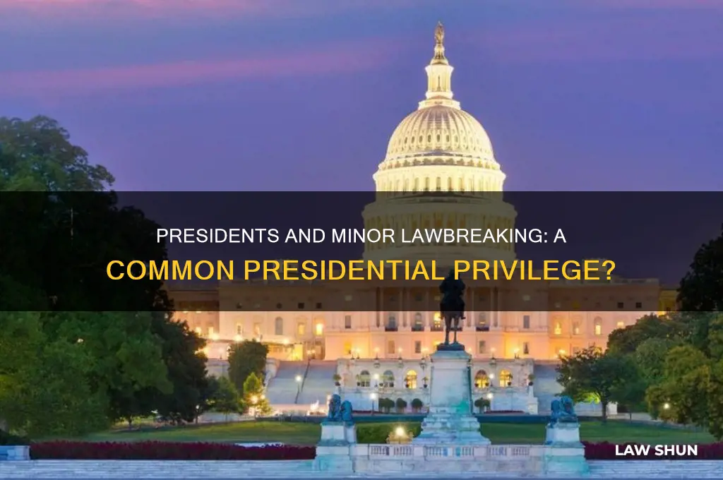 do presidents always brealm minor laws of being the president