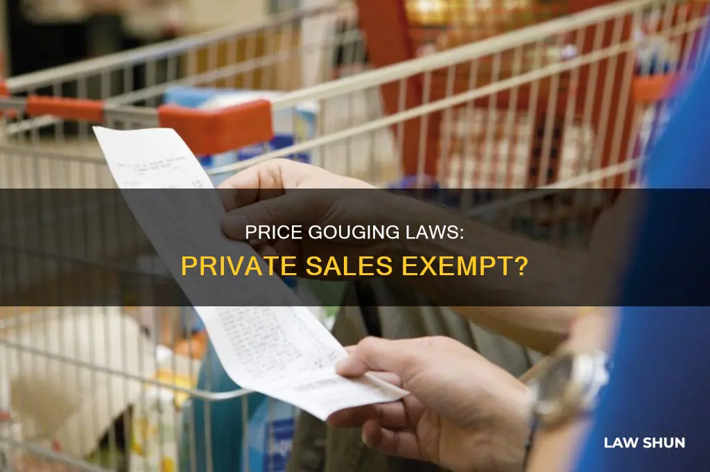 do price gouging laws apply to private sales