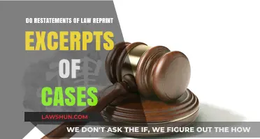 Restatements of Law: Excerpt Reprints of Cases