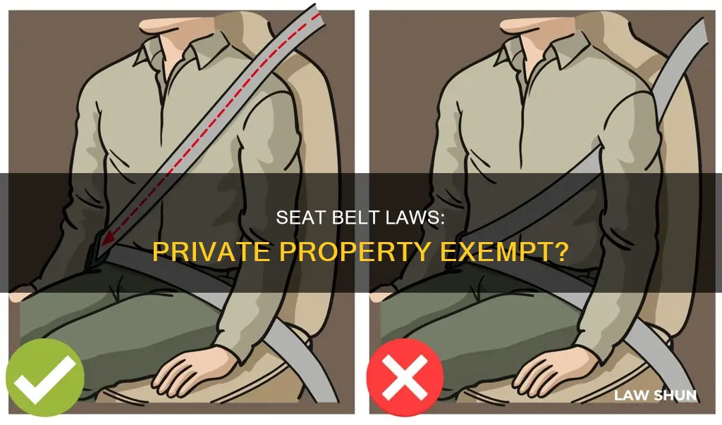 do seat belt laws apply to private property