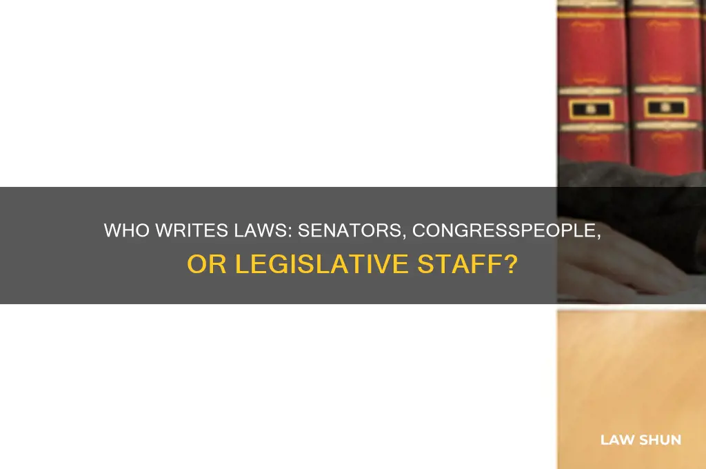 do senators or congresspeople write laws