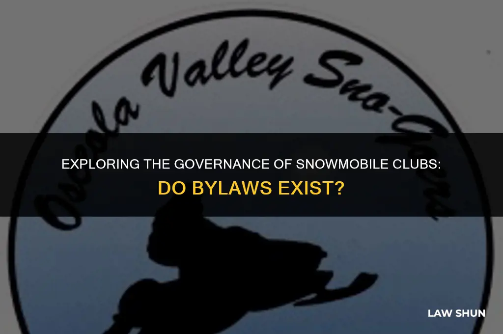 do snowmobile clubs have by laws