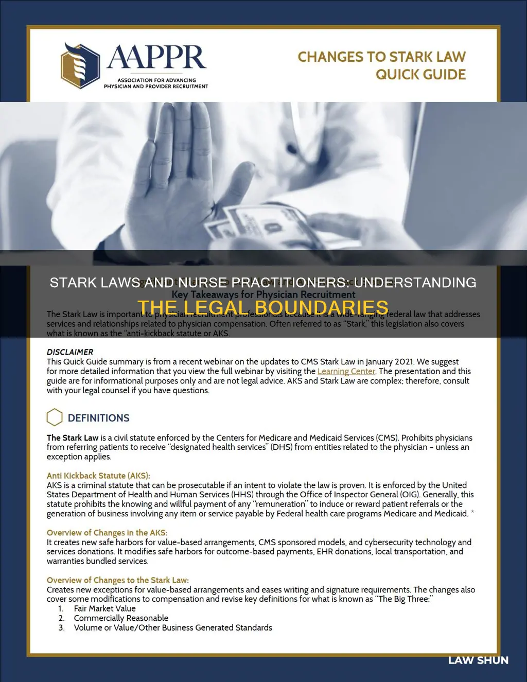 do stark laws apply to nurse practitioners