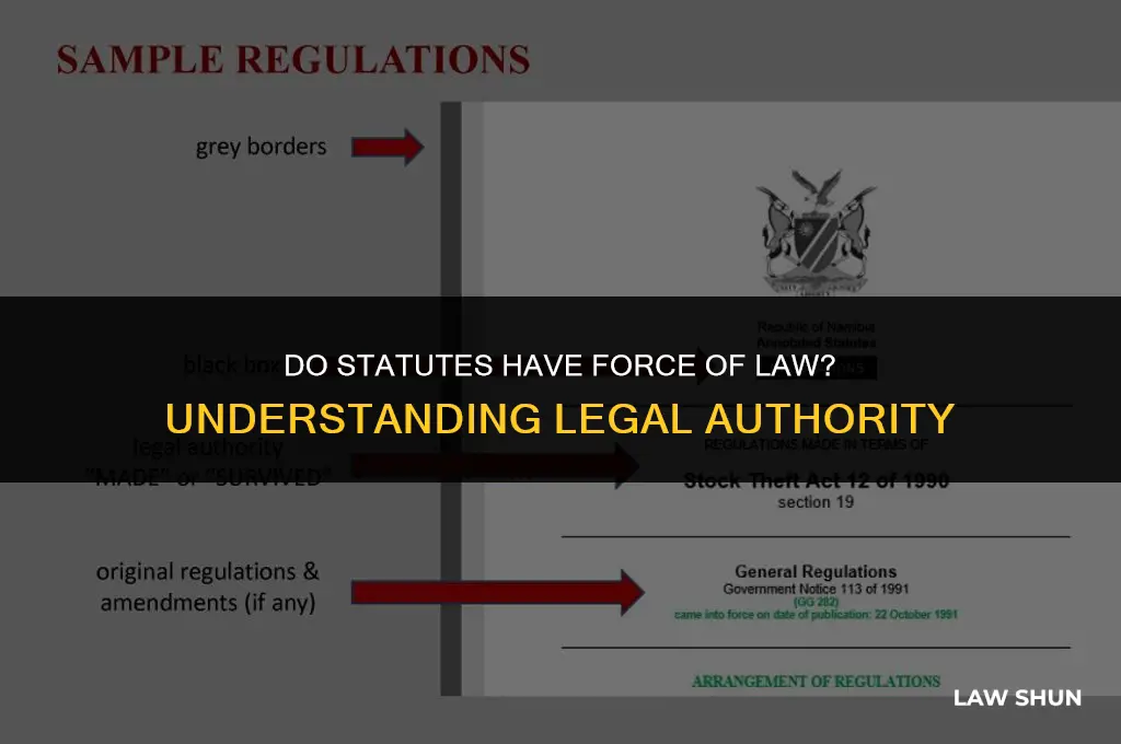 do statutes have force of law