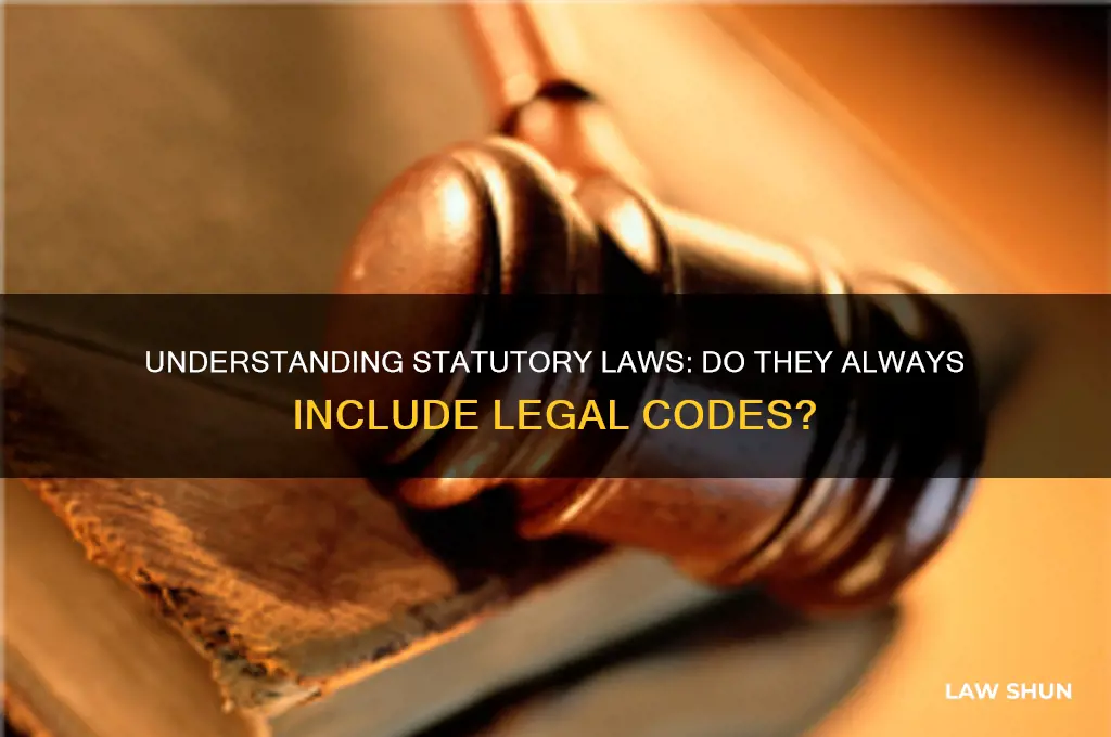 do statutory laws have codes