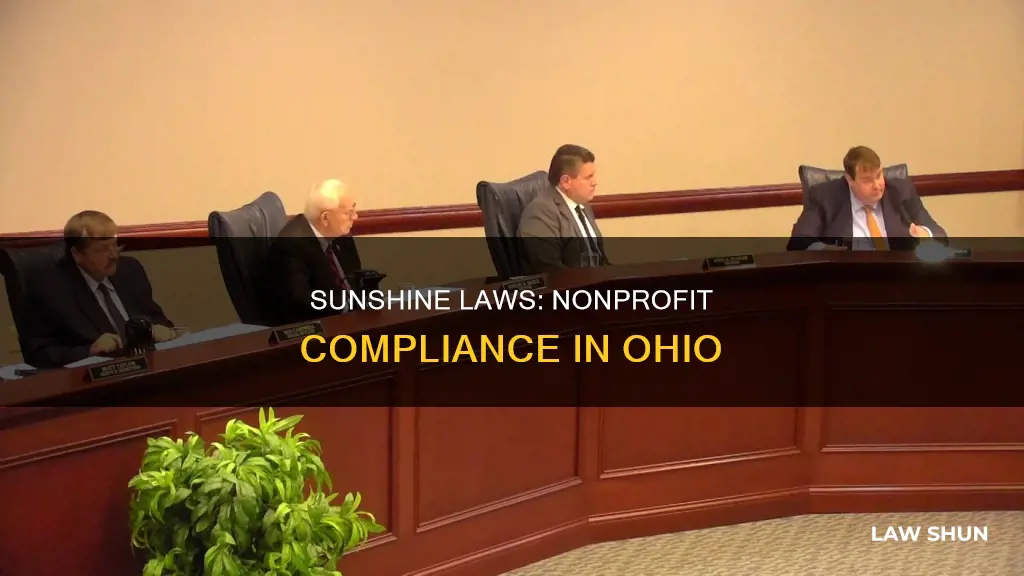 do sunshine laws apply to nonprofits in ohio