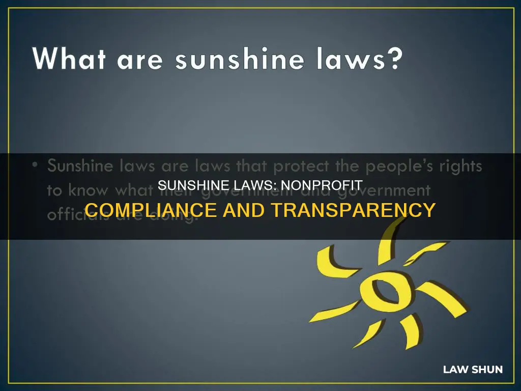 do sunshine laws apply to nonprofits