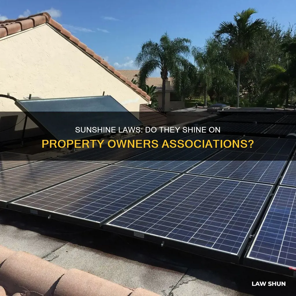 do sunshine laws apply to property owners association