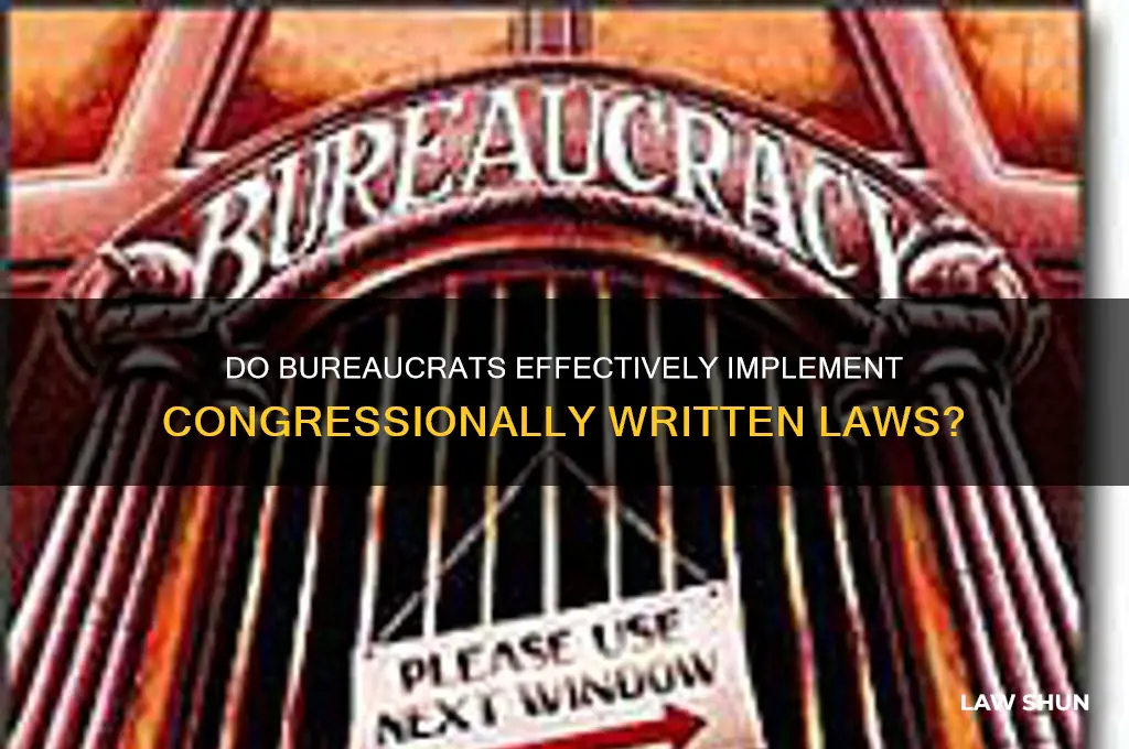 do the bureaucrats implement the laws that congress writes