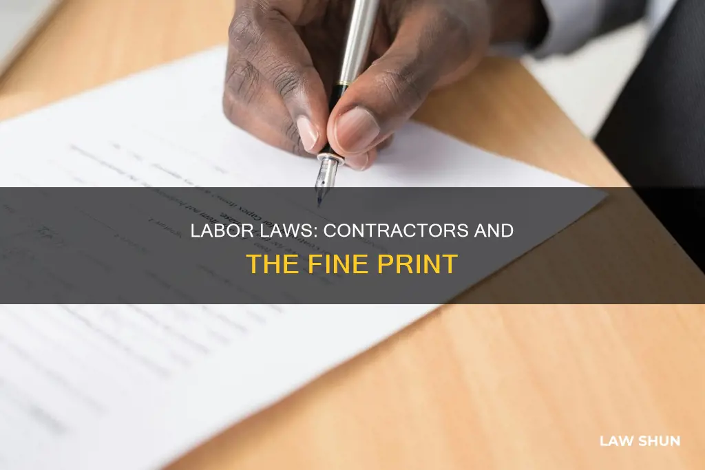 do us labor laws apply to independed contractors