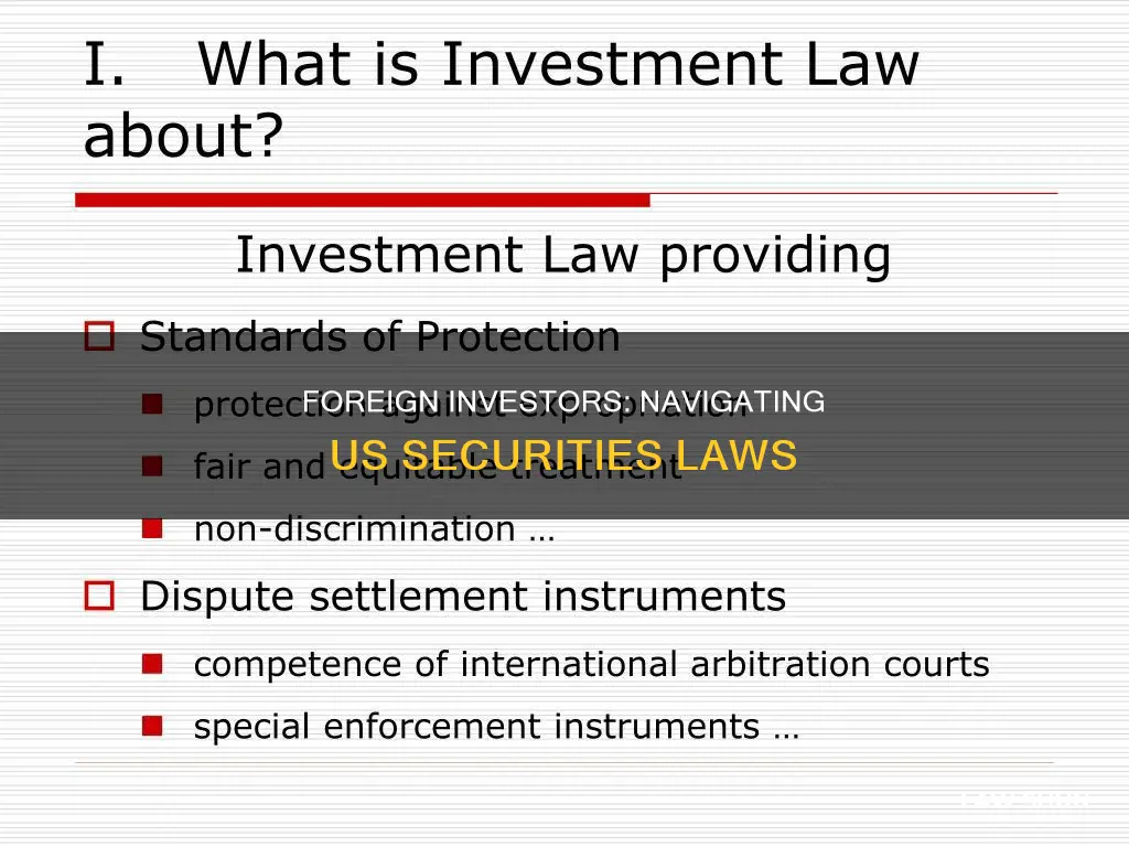 do us securities laws apply to foreign investors