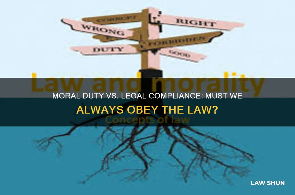 do we have a moral obligation to obey the law