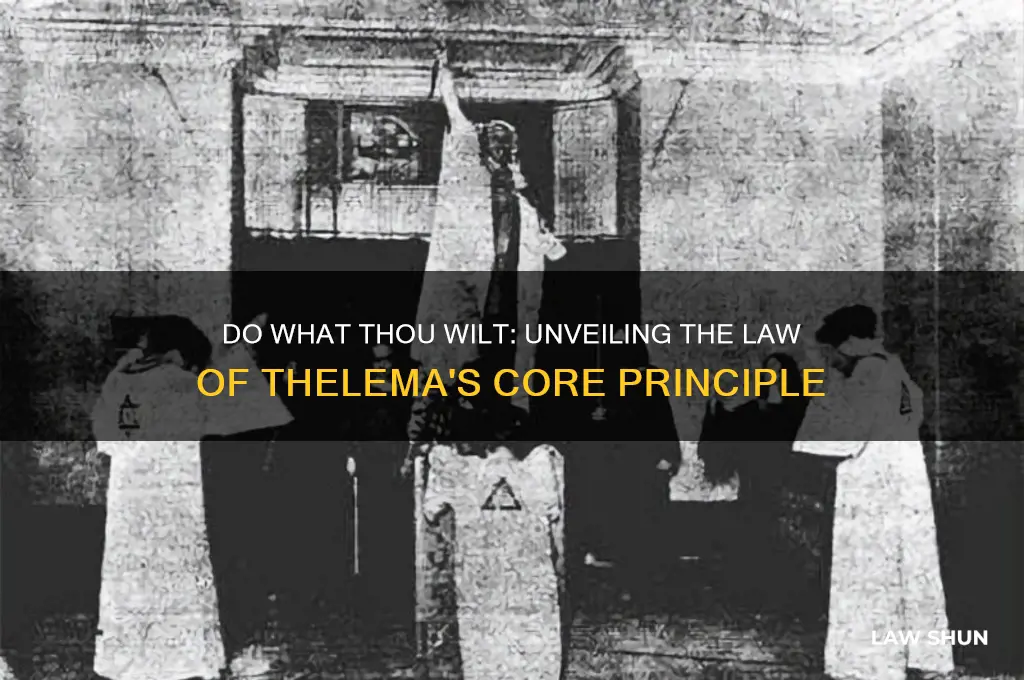 do what thou wilt is the whole of the law
