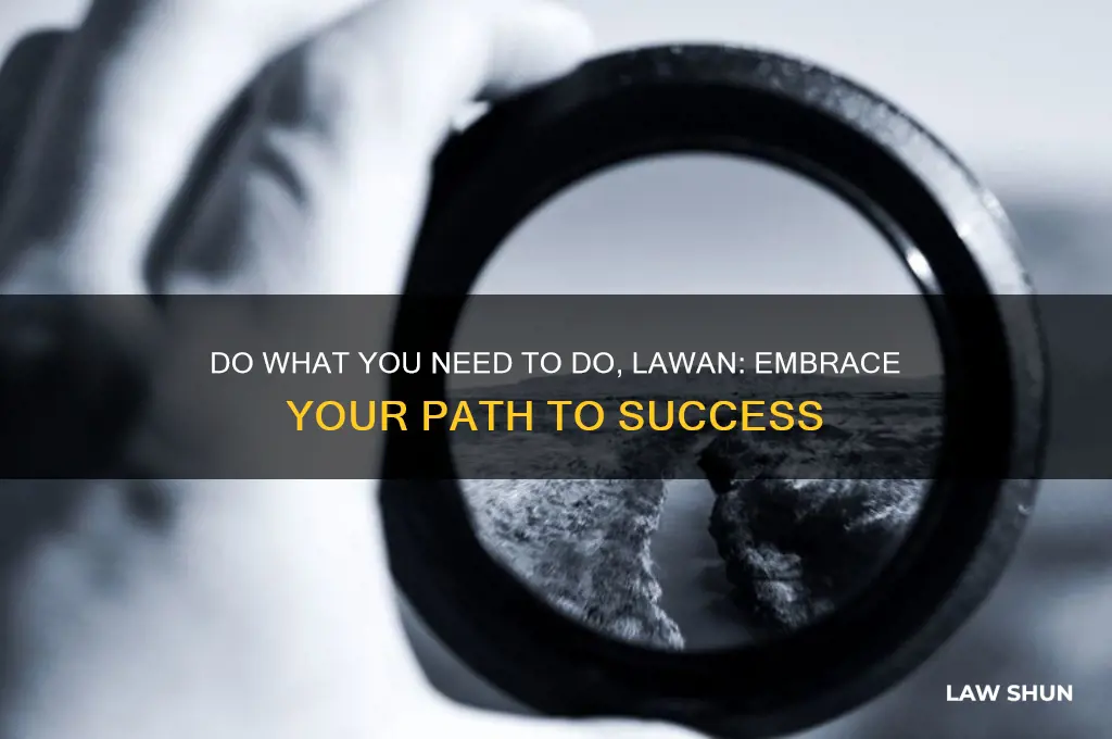 do what you need to do lawan