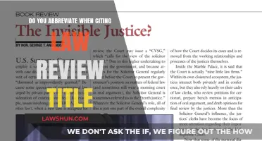 Abbreviating Law Review Titles in Citations: Best Practices and Tips