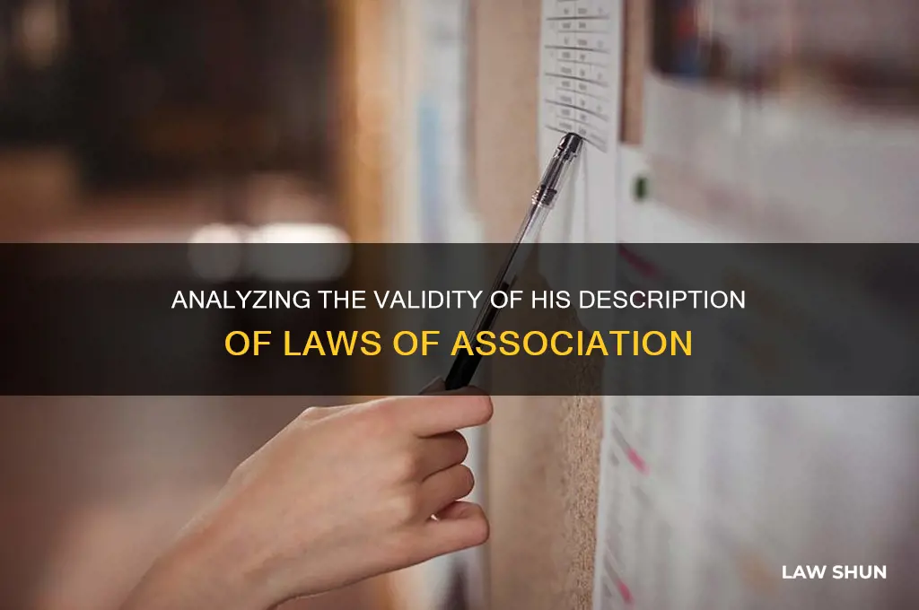 do you agree with his description of laws of association