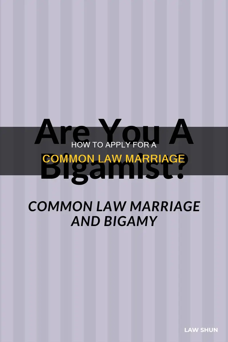 do you apply for a common law marriage