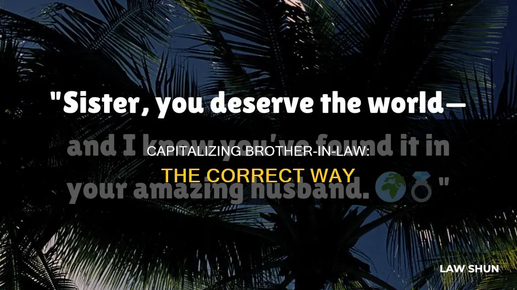 do you capitalize brother in law