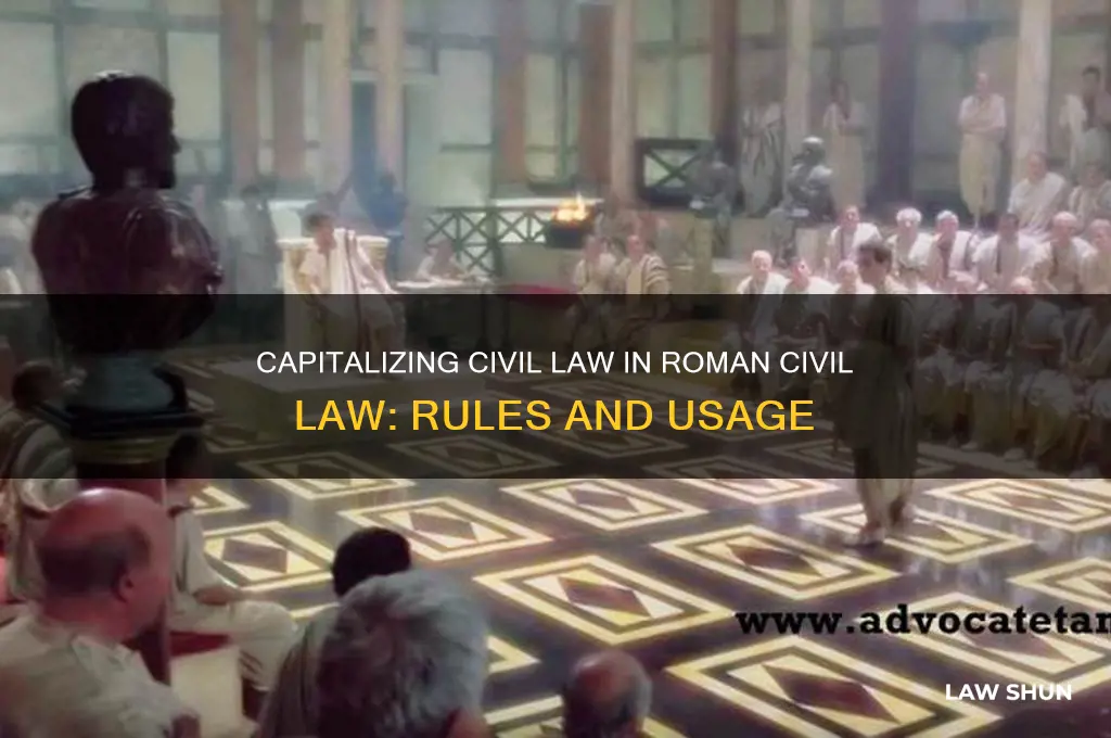 do you capitalize civil law in roman civil law