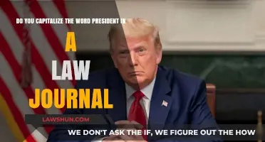 Capitalizing 'President' in Legal Writing: Rules for Law Journals
