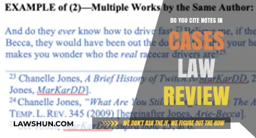 Citations in Law Review: Notes and Cases