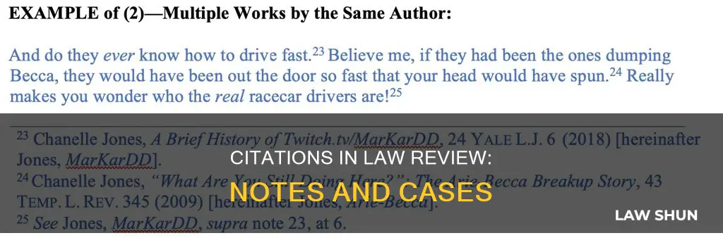 do you cite notes in cases law review