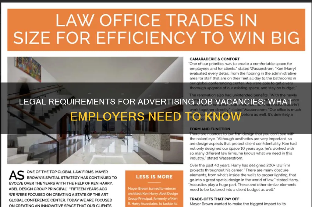 do you have to advertise a job vacancy by law