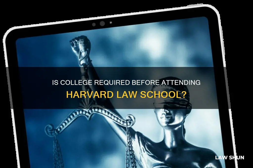 do you have to go to college before harvard law