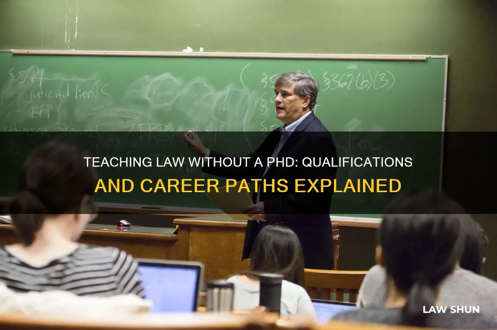 do you have to have a phd to teach law