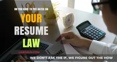 Should You Include Dates on Your Legal Resume? Key Tips