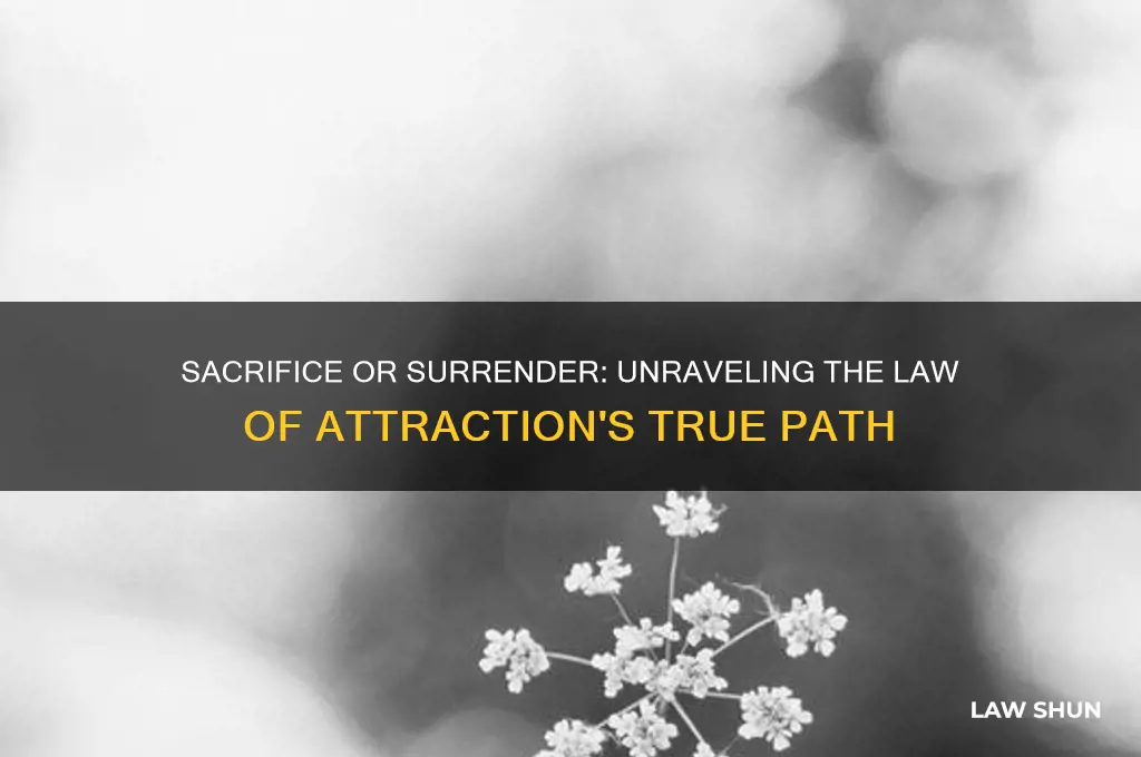 do you have to sacrifice in law of attraction