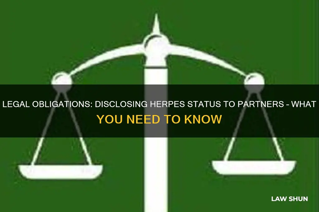 do you have to tell someone you have herpes law