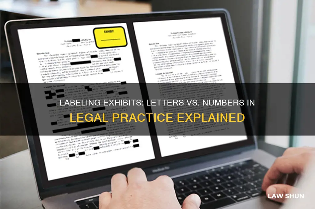 do you labvel your exhibits by letter or number law