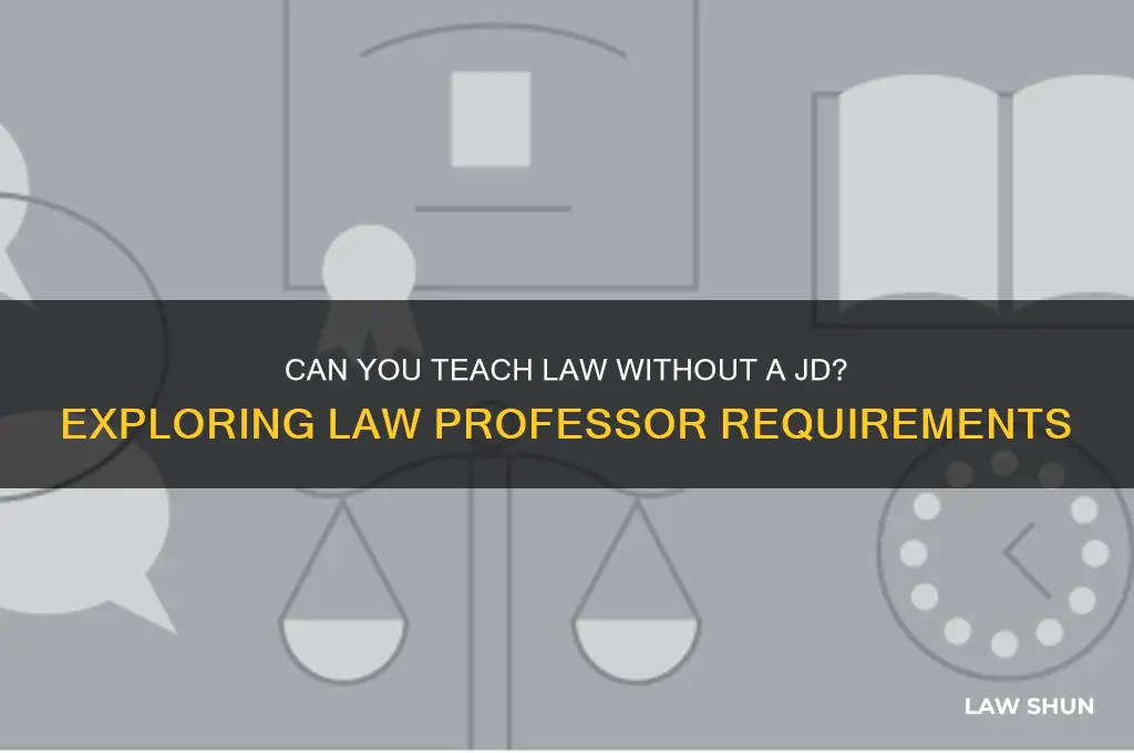 do you need a jd to be a law professor