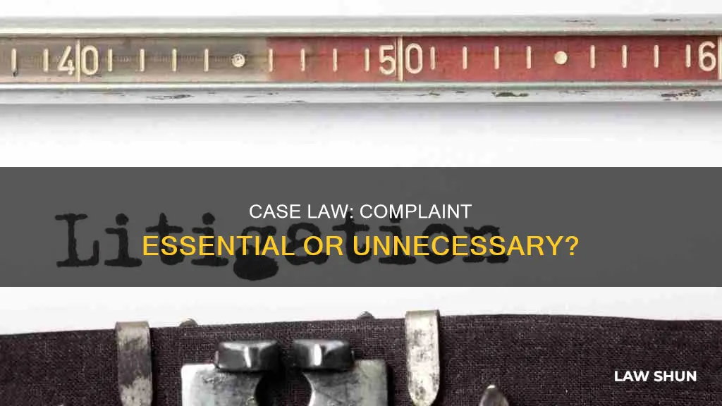 do you need case law in a complaint
