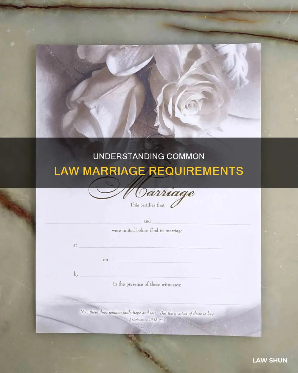 do you need papers for common law marriage