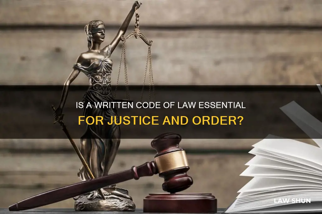 do you think a written code of law is necessary