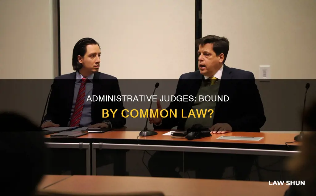 does a administrative judge have to obey common law