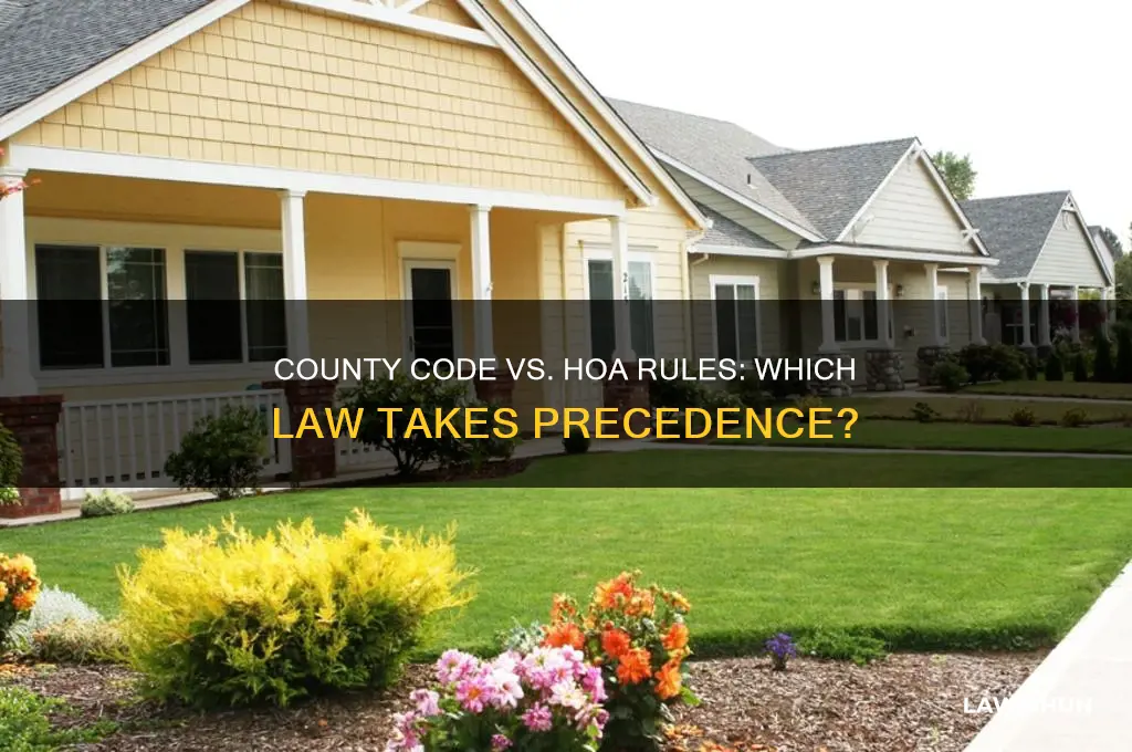 does a county code law supercede a hoa