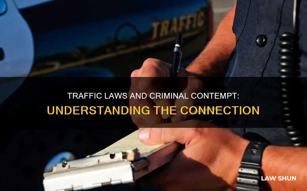 does a criminal contempt apply to traffic citation laws