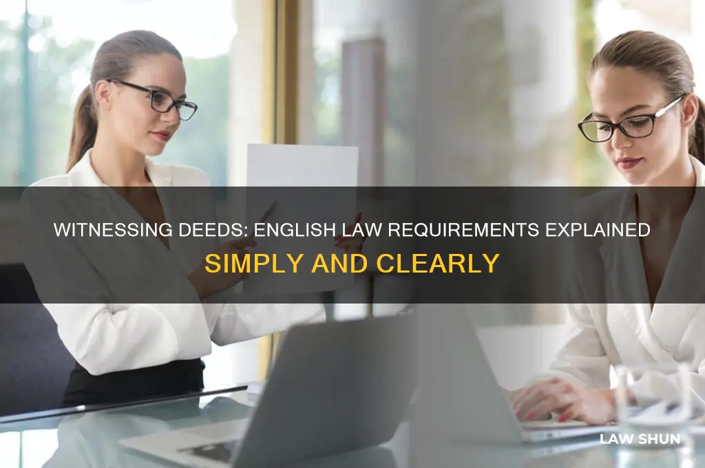 does a deed need to be witnessed under english law