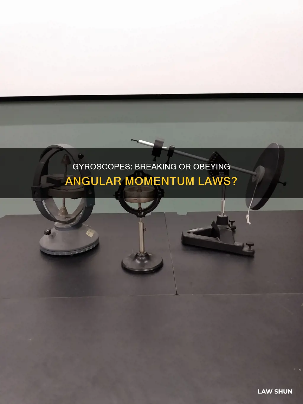 does a gyroscope break the law of angular momentum